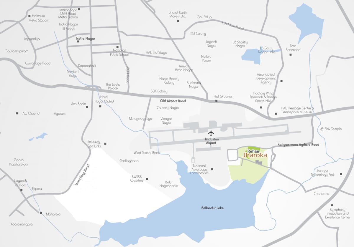 Bellandur mapa de Bangalore