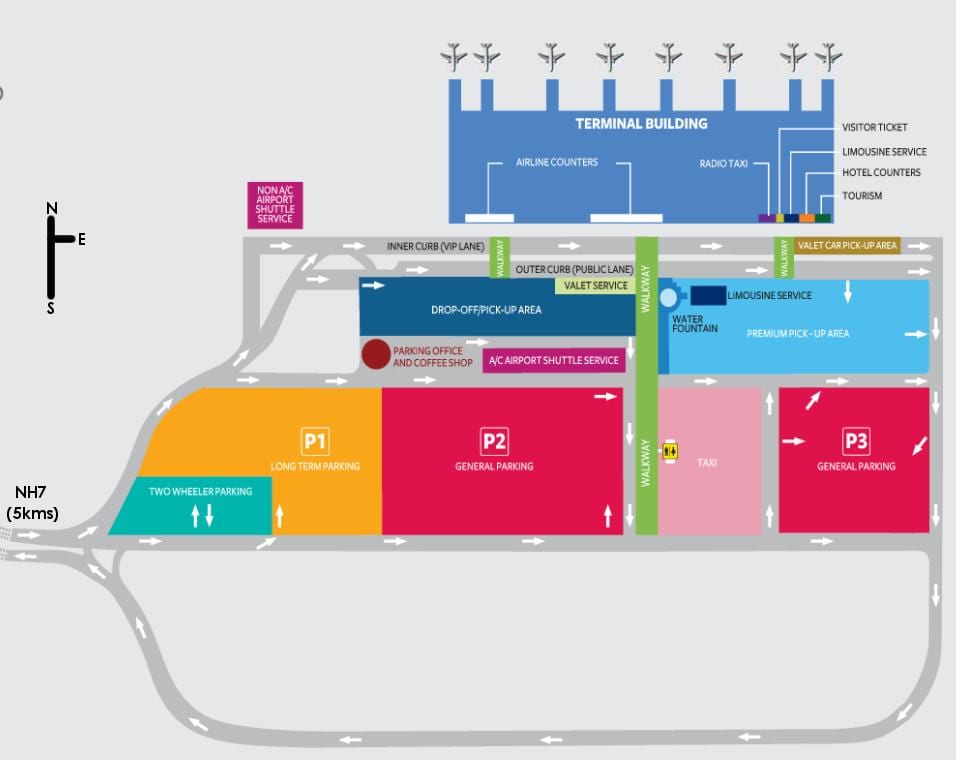 Bengaluru aeropuerto internacional de mapa