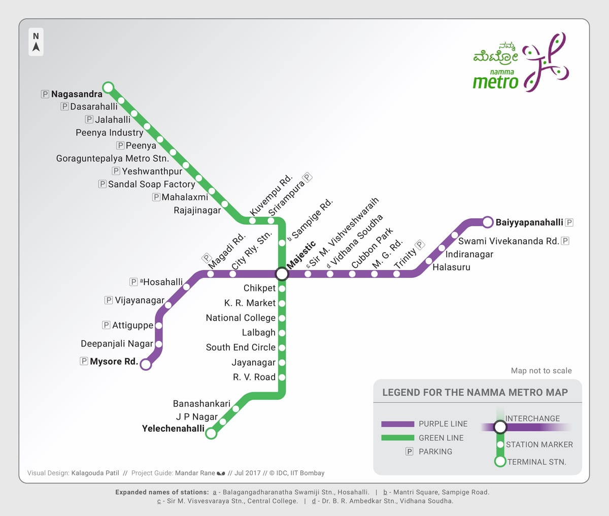 Bangalore metro rail mapa