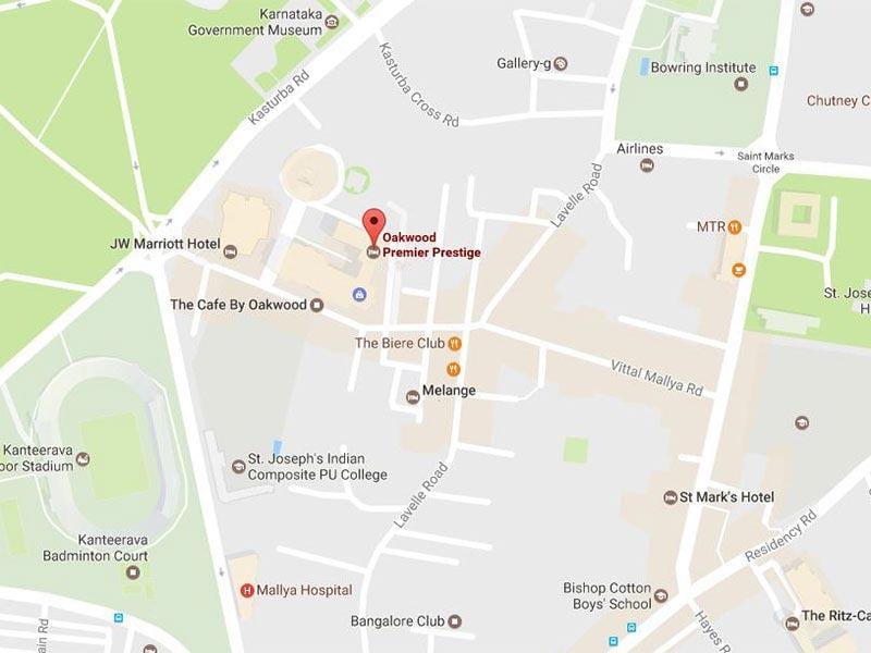 mapa de ub de la ciudad de Bangalore