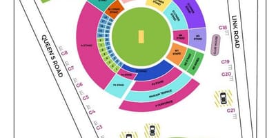 Bangalore cricket stadium mapa