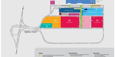 El aeropuerto de Bangalore mapa
