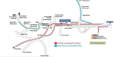 Mapa de Centro de Exposiciones Internacional de Bangalore