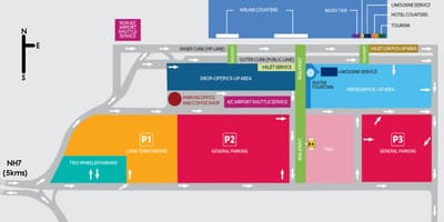Mapa de aeropuerto de Bangalore