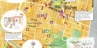 La calle comercial de Bangalore compras mapa