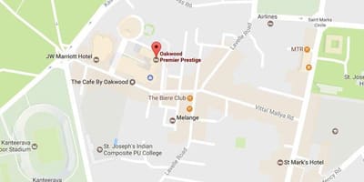 Mapa de ub de la ciudad de Bangalore