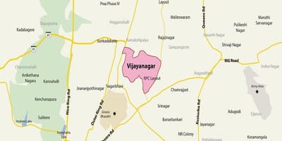 Mapa de Vijayanagar en Bangalore